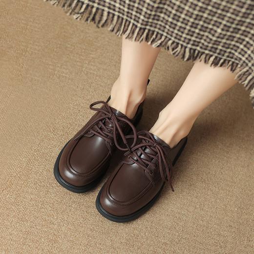 ZHR单鞋女2023秋冬新款ins英伦风韩版百搭时尚洋气软底气质小皮鞋 商品图9