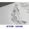 【大彩图】龚雪青工笔画白描底稿《荣华富贵》芙蓉鱼临摹勾线花鸟线稿XQ61 商品缩略图4