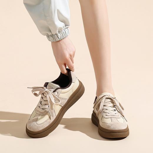ZHR复古德训鞋女2023秋冬新款时尚百搭运动休闲鞋厚底板鞋女 商品图1