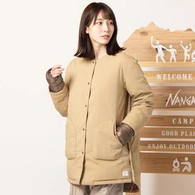 NANGA TAKIBI RIPSTOP INNER DOWN 女款阻燃无领开衫长款羽绒服