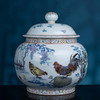 青花加彩大吉大利盖罐 商品缩略图1