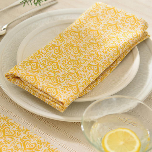 心形花束系列餐巾全棉高档田园风擦杯布餐巾 商品图3