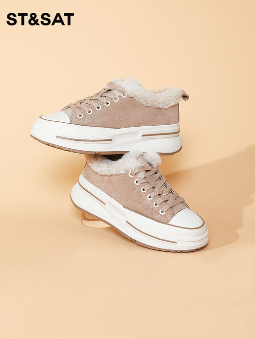 星期六保暖绒里厚底休闲板鞋SS34112456 商品图2