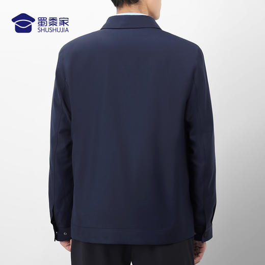 【通勤翻领夹克/清仓】含羊毛休闲长袖外套 垂顺修身夹克上衣 商品图5