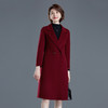 秋冬西装式呢大衣双面羊绒中长款气质毛呢外套KQ-215105 商品缩略图0