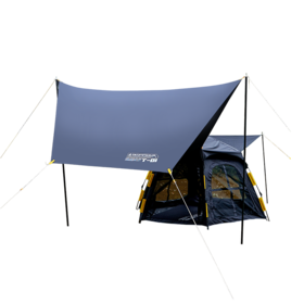 错山  帐篷天幕  黑胶六角天幕一体自开帐篷 T-03