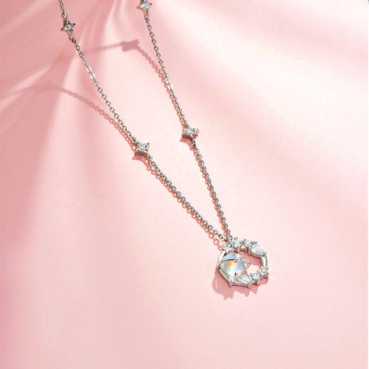 KADER卡蒂罗 冥王星与卡戎项链 S925银轻奢时尚小众设计 精致闪耀浪漫梦幻百搭款礼物 女款 商品图2