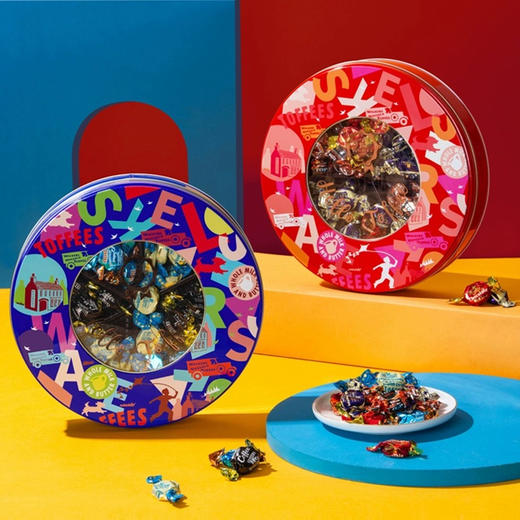 英国沃尔克斯什锦太妃糖红色礼罐/彩色礼罐408g 五种口味混装好吃不腻 062149/062264 商品图0