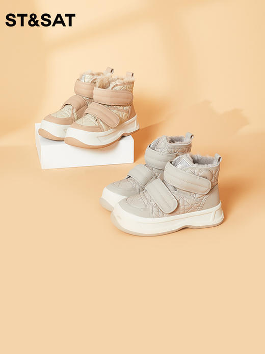 星期六潮流魔术贴保暖加绒雪地靴SS3411A632 商品图1