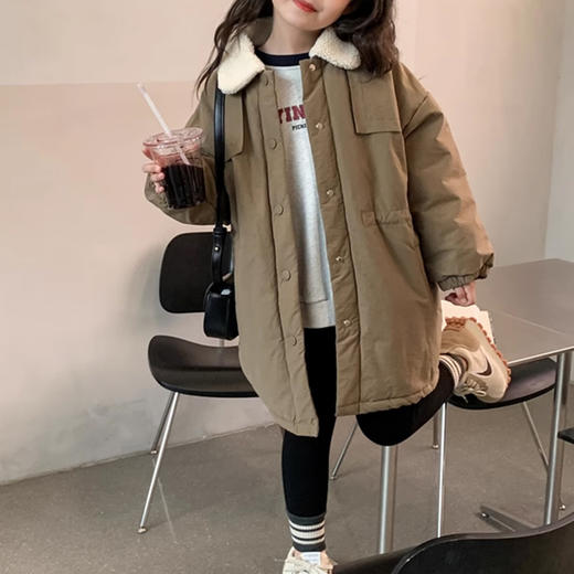 裁缝学苑TX30女童夹棉加绒派克服中长款外套纸样儿童棉衣版型 商品图1