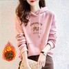 连帽加绒多色棉质卫衣宽松休闲运动时尚印花外套上衣女潮秋冬新款 商品缩略图3