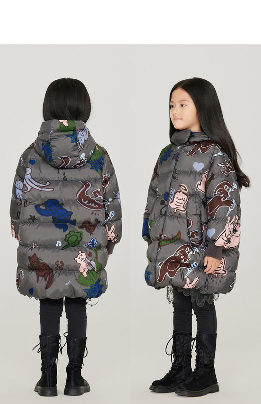 jnby   23年冬款  中长款羽绒服  1NBC12690 商品图4