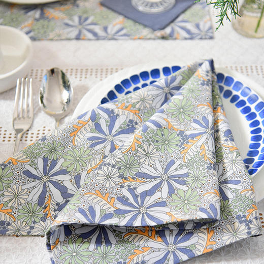 棉质印花餐巾全棉高档田园风擦杯布餐巾 商品图2