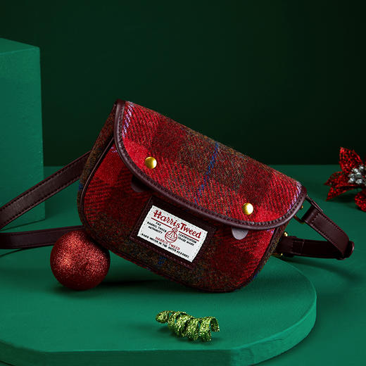 Harris Salome 粗花呢格英伦复古多功能斜挎单肩包 商品图7