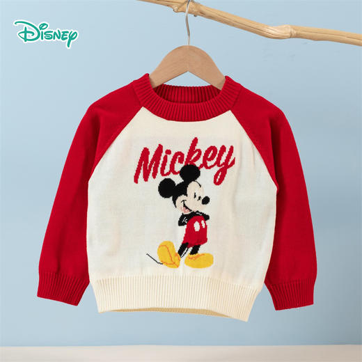 迪士尼童装秋冬新款男女童针织套头上衣宝宝米奇卡通保暖毛衣
 商品图8