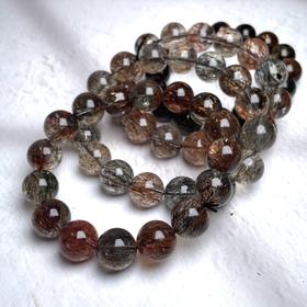 水晶单圈-素圈黑金圆珠13+