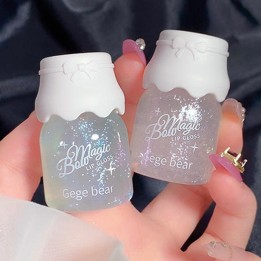「5支装！滋润一冬」Gege bear戈戈小熊蝴蝶结焕彩唇蜜 补水保湿滋润淡化唇纹罐装唇油美妆 商品图3
