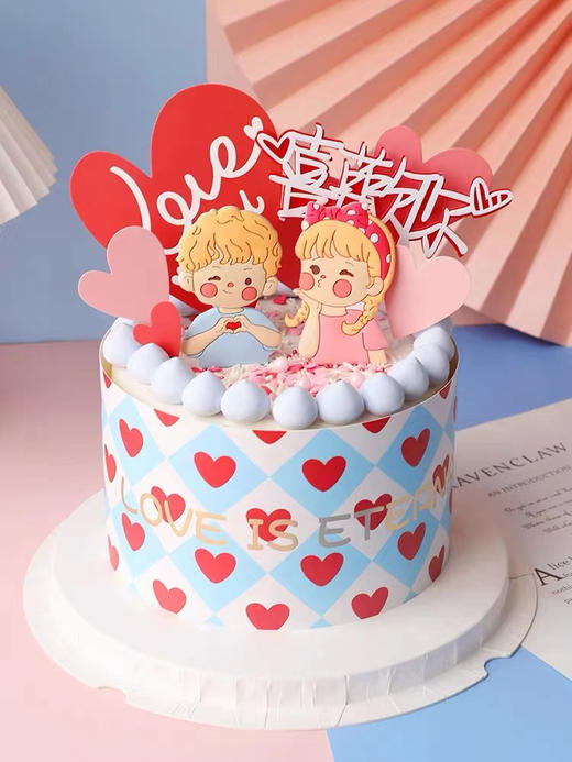 情人节 情侣奶油蛋糕 下单前请仔细阅读商品详情 商品图0