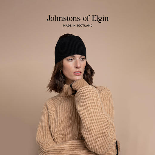 Johnstons of Elgin条纹羊绒混纺手套男女针织秋冬 商品图2
