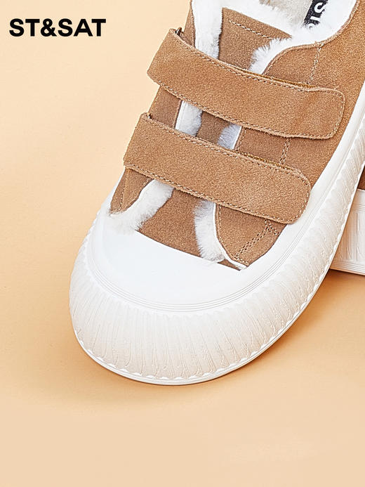 星期六休闲魔术贴保暖绒里板鞋SS34112634 商品图3