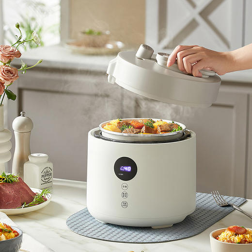 【小程序】小熊(Bear)电压力锅 小型一人食电压锅焖煮开盖收汁家用预约智能调压电饭煲汤锅火锅迷你2.5L高压锅YLB-C25R5 商品图4