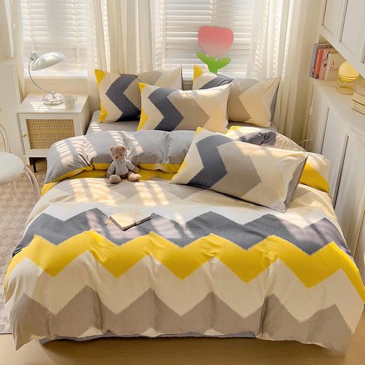 【全棉小清新四件套】田园风格全棉四件套 全棉舒适面料 活性印染AB面设计 商品图5