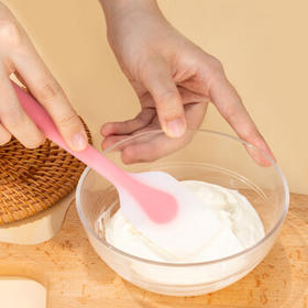 杰凯诺耐高温家用一体式食品级硅胶软刮刀蛋糕工具奶油搅拌刀 粉橙色 /厨具 /烘焙用具 /烘焙小工具