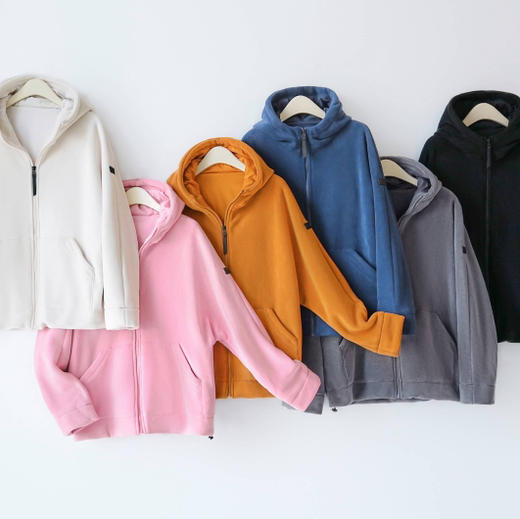 女士阔版落肩袖抓绒外套 商品图2