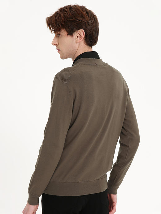 callisto咖色全羊毛Polo针织衫 FSKNW012C 商品图2