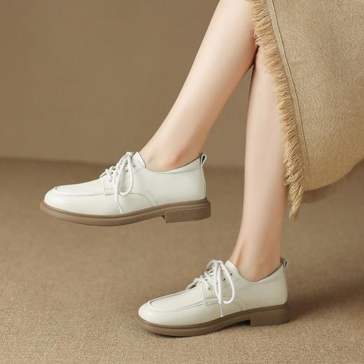 ZHR单鞋女2023秋冬新款ins英伦风韩版百搭时尚洋气软底气质小皮鞋 商品图6