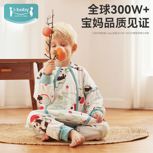【398元任选2件】【新春限定礼盒】i-baby秋冬针织夹棉恒温睡袋-新春款 婴幼儿中厚款分腿睡袋 商品图4