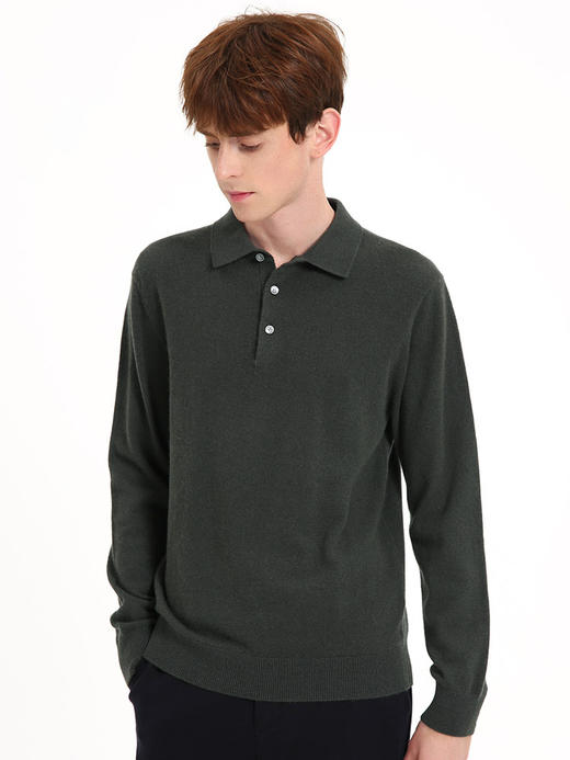 callisto绿色全羊绒针织衫 FSKNW126H 商品图1