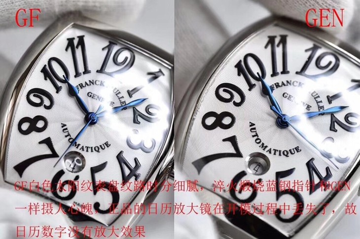 GF厂法穆兰顶级一比一精仿手表对比正品评测