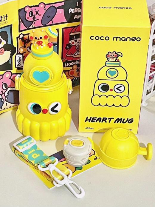 【coco mango 创意爱心保温杯】1、送价值49元原创公仔一个(可拆卸，🔺硅胶材质，安全无异味） 商品图0