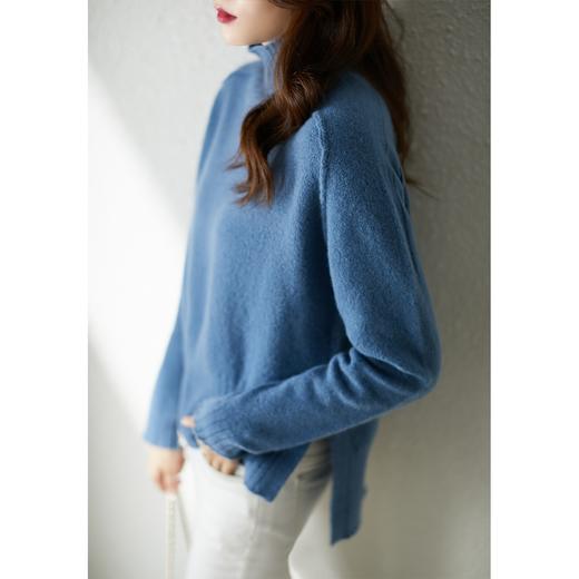 重磅牦牛绒毛衣女宽松外穿2023春季新款高领时尚女士坑条打底 商品图7