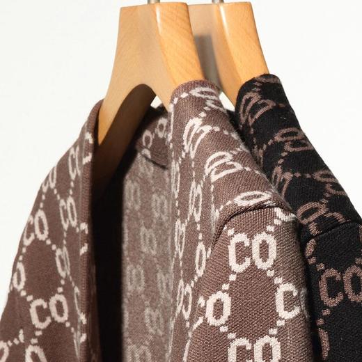 春秋季男士长袖针织衫青年潮流字母提花男装外套上衣服潮 商品图3