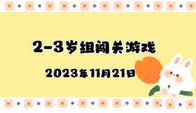 2023.11.21 2-3岁组亲子闯关游戏