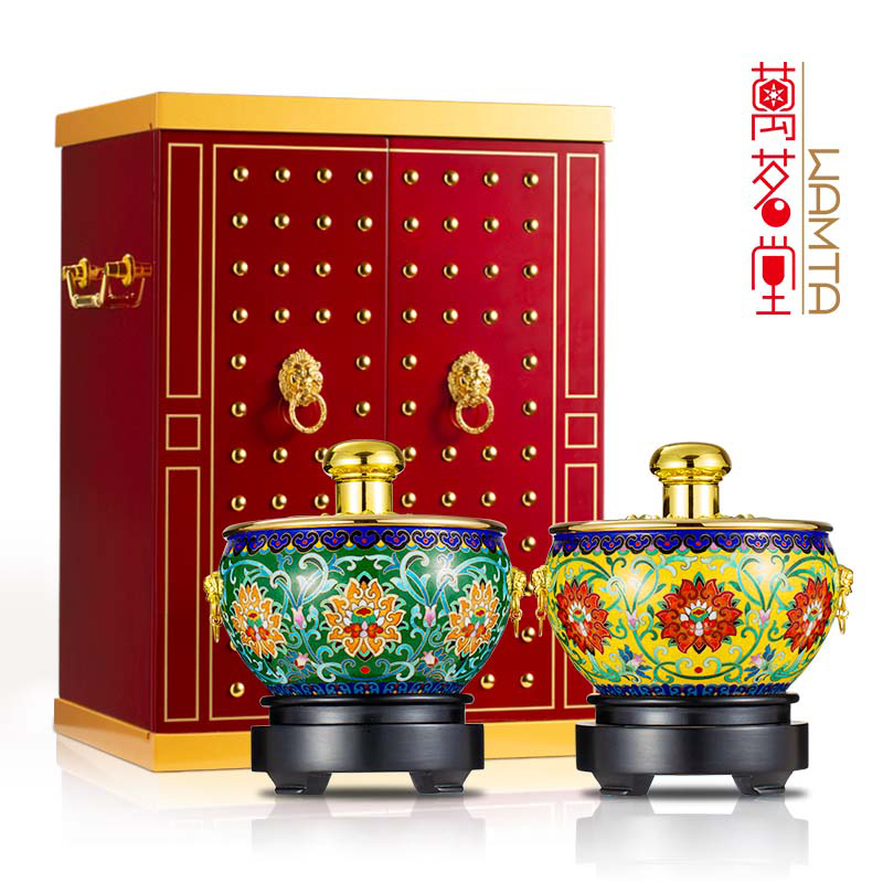 万茗堂·太和双尊聚宝盆高端文创收藏纪念酒 750ml*2尊礼盒装