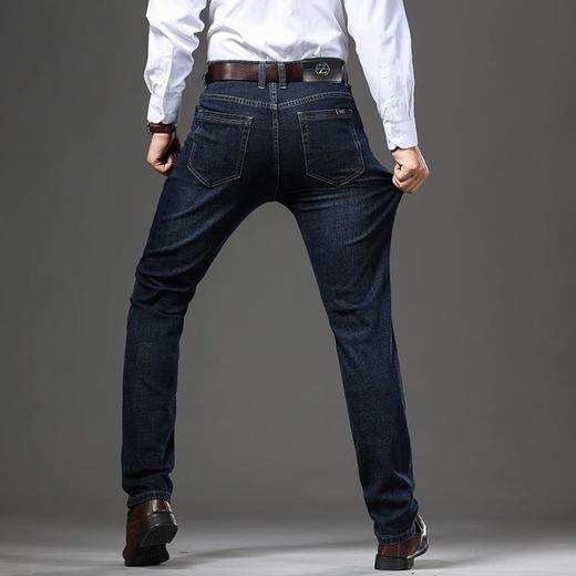 春秋季男士休闲牛仔裤中年棉质中腰弹力爸爸男装长裤子 商品图3