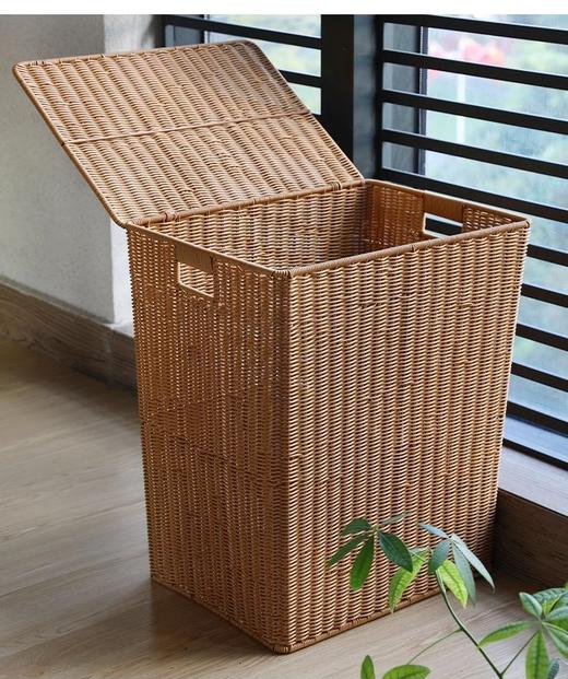 城喧 卫生间藤编脏衣服收纳筐 商品图1