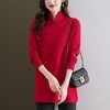 冬季新款，国风立领一体绒纯色保暖加厚毛衣套头针织打底衫CC-103-89859 商品缩略图0