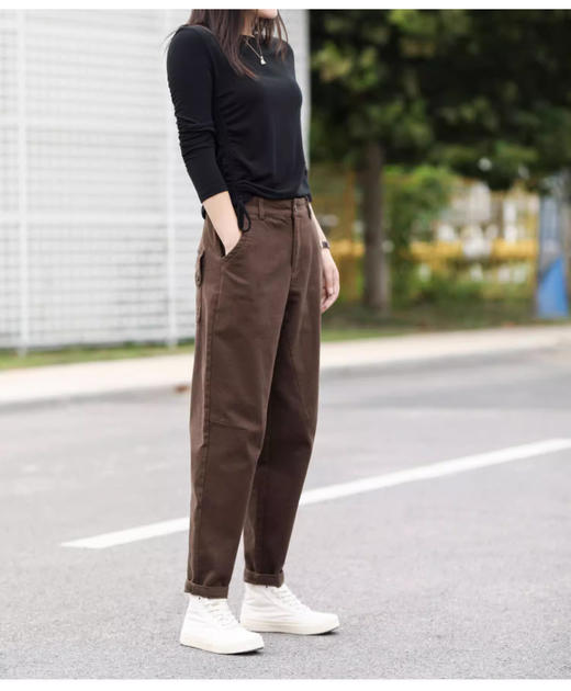 裁缝学苑AX145哈伦裤加绒松紧腰工装小脚长裤纸样女装裤子打版 商品图4