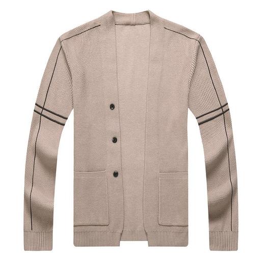 春秋季男士长袖针织开衫中青年潮流休闲外穿毛衫外套上衣 商品图4