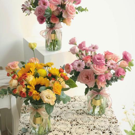 瓶插花---橙粉色系 商品图0