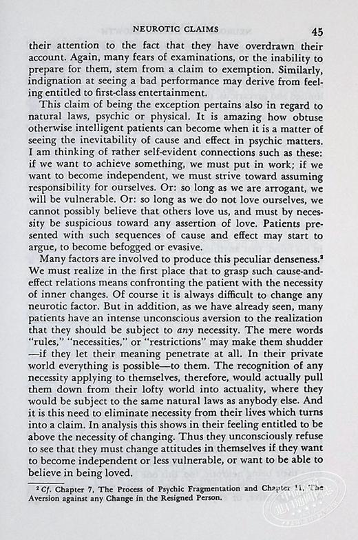 【中商原版】卡伦霍妮代表作三本套装 社会心理学 神经症与人的成长 我们内心的冲突 我们时代的神经症人格 英文原版 Karen Horney 商品图6