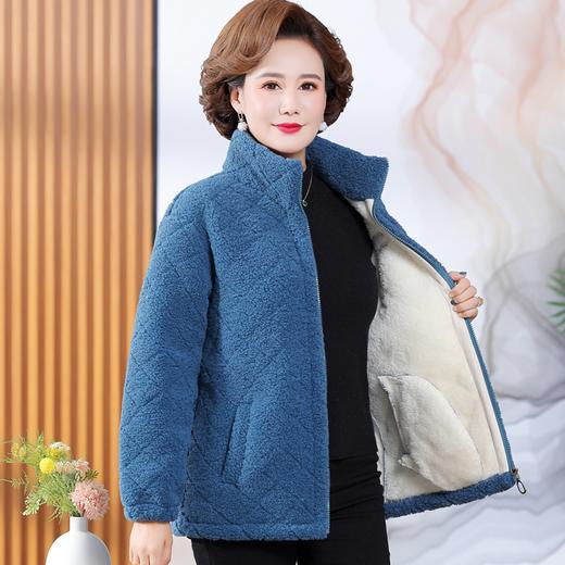 2024新款妈妈冬装短款洋气保暖棉衣中老年女冬季加绒加厚棉袄外套 商品图1