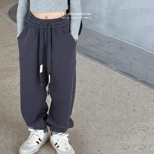 儿童加绒裤子2024秋中大童韩版一体绒加厚休闲裤宝宝网红百搭长裤 商品图1