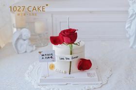 1027CAKE | 鲜花款蛋糕 简约 红玫瑰