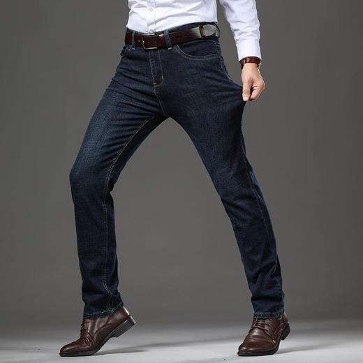 春秋季男士休闲牛仔裤中年棉质中腰弹力爸爸男装长裤子 商品图2