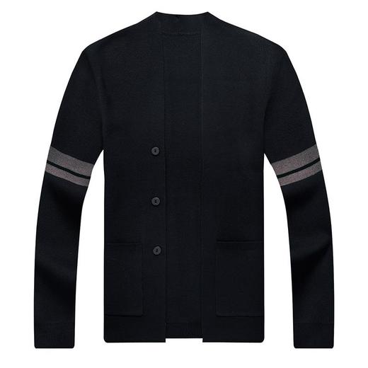 春秋季男士长袖针织开衫中青年潮流休闲外穿毛衫外套上衣 商品图4